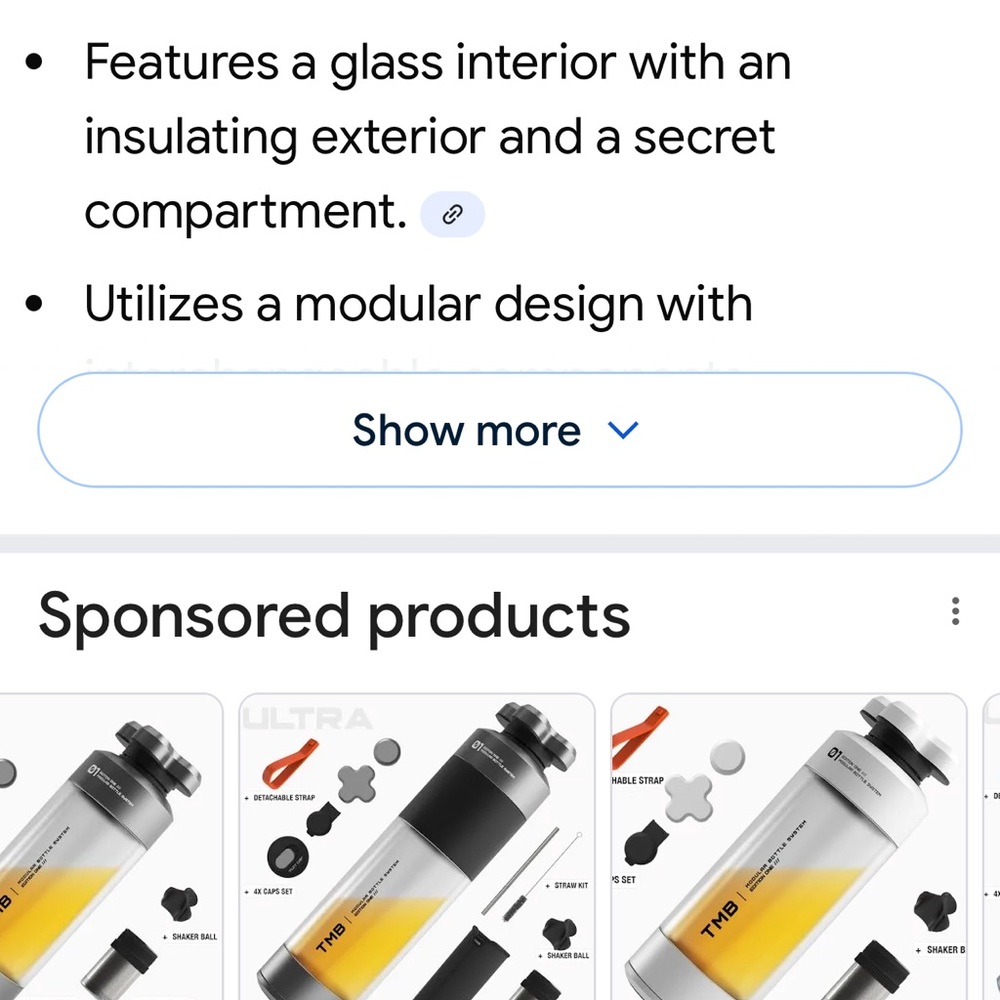 Insulated Bottle - Black and Blue